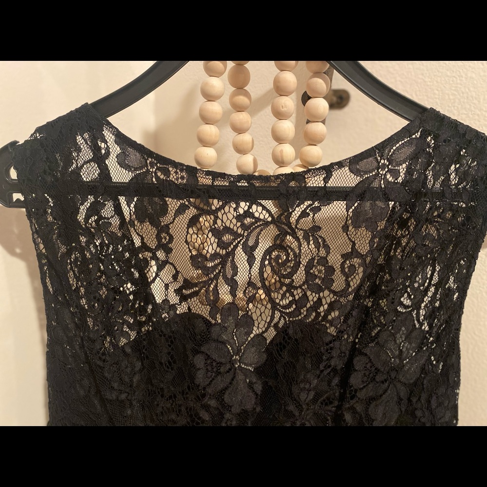 Jade Couture formal black lace dress